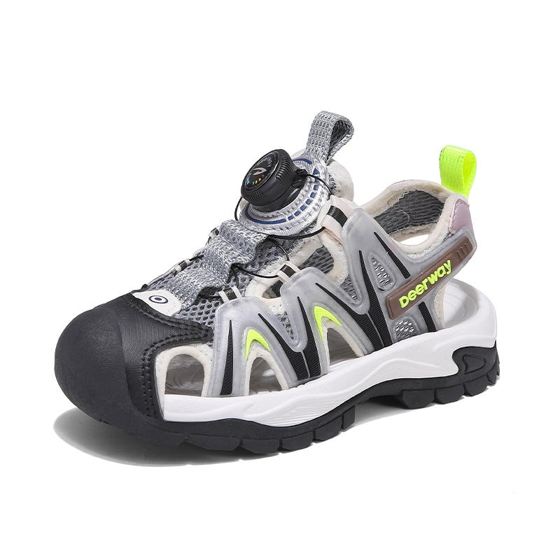 2025 Big Children'S Shoes, Student Shoes, New Children'S Sandals, Summer Girls' Toe-Toe Boys' Shoes, Beach Shoes, Hollow Shoes - Image 1