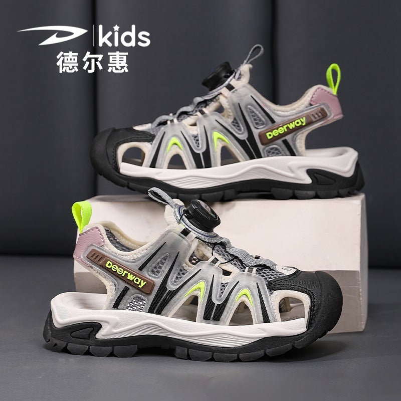 2025 Big Children'S Shoes, Student Shoes, New Children'S Sandals, Summer Girls' Toe-Toe Boys' Shoes, Beach Shoes, Hollow Shoes - Image 4