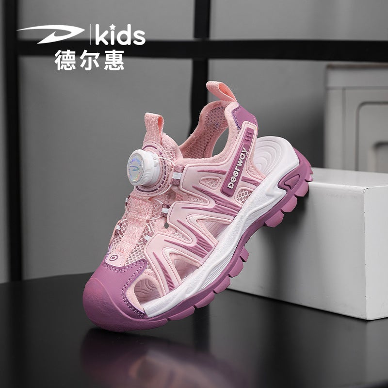 2025 Big Children'S Shoes, Student Shoes, New Children'S Sandals, Summer Girls' Toe-Toe Boys' Shoes, Beach Shoes, Hollow Shoes - Image 5