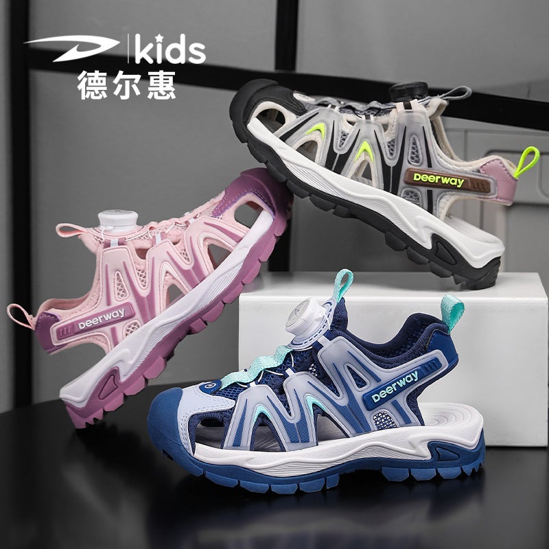 2025 Big Children'S Shoes, Student Shoes, New Children'S Sandals, Summer Girls' Toe-Toe Boys' Shoes, Beach Shoes, Hollow Shoes - Image 2