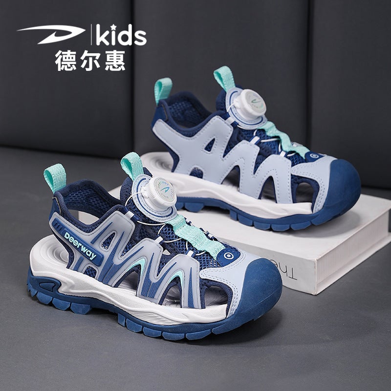 2025 Big Children'S Shoes, Student Shoes, New Children'S Sandals, Summer Girls' Toe-Toe Boys' Shoes, Beach Shoes, Hollow Shoes - Image 3