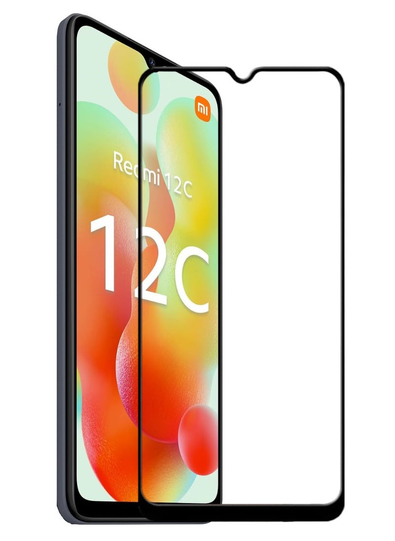 ACLIX Antistatic ESD Dustproof Premium Quality High Definition Tempered Glass Screen Protector Designed For Xiaomi Redmi 12C - Image 1