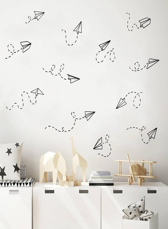 Kasubeso Papper Airplane Wall Stickers, Airplan Wallpaper for Boys' Room Decor Perfect Airplane Cutouts for Bulletin Boards and Playrooms - Image 1