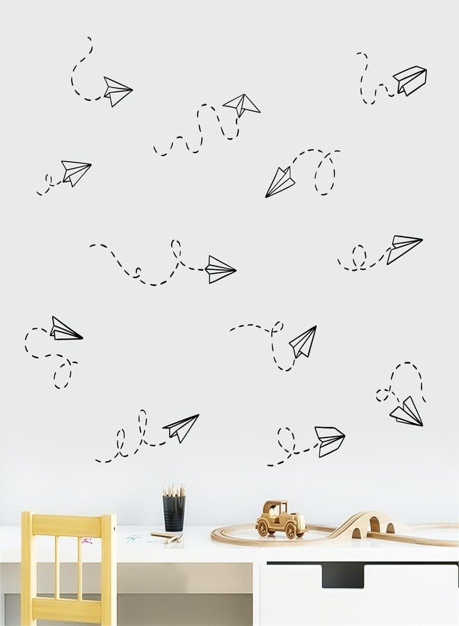 Kasubeso Papper Airplane Wall Stickers, Airplan Wallpaper for Boys' Room Decor Perfect Airplane Cutouts for Bulletin Boards and Playrooms - Image 3