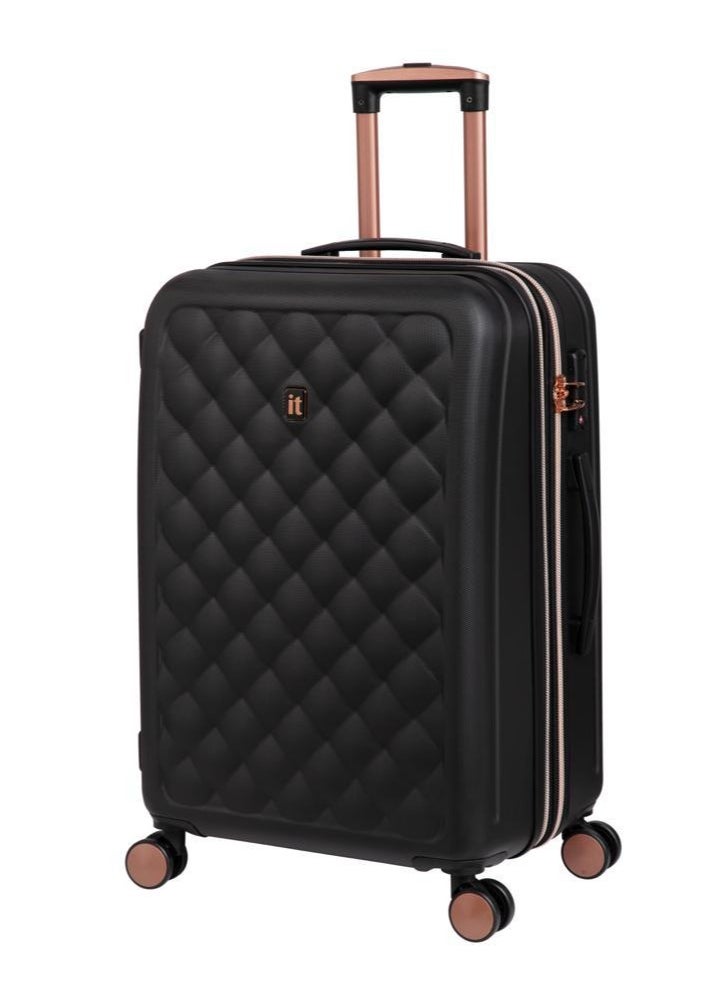 it Luggage it luggage Cushion Lux, Unisex ABS Material Hard Case Luggage, 8x360 degree Spinner Wheels, Expandable Trolley Bag, TSA Type lock, SKU 16-1646A08, Lightweight - Black  - Image 1