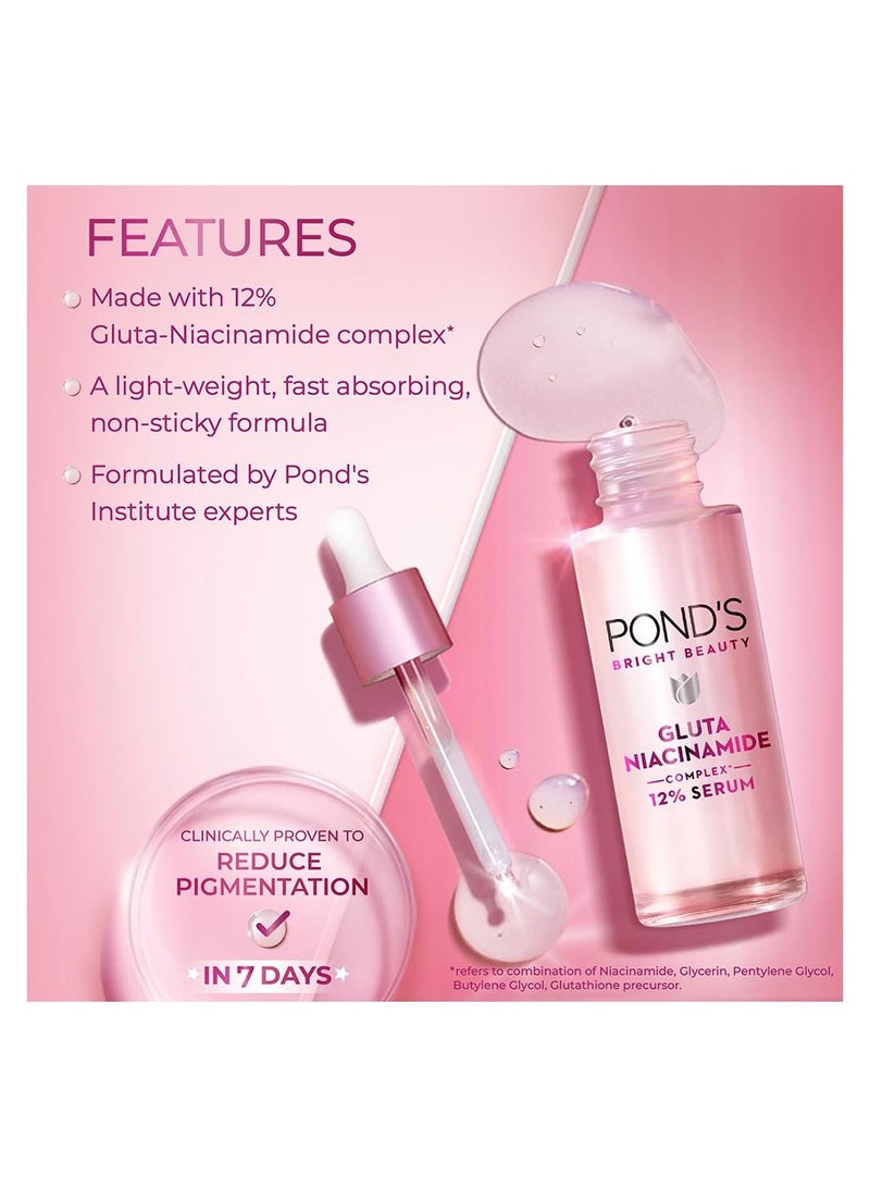 Pond's Bright Beauty Anti-Pigmentation Serum for Flawless Radiance with 12% Gluta-Niacinamide Complex 28ml - Image 3