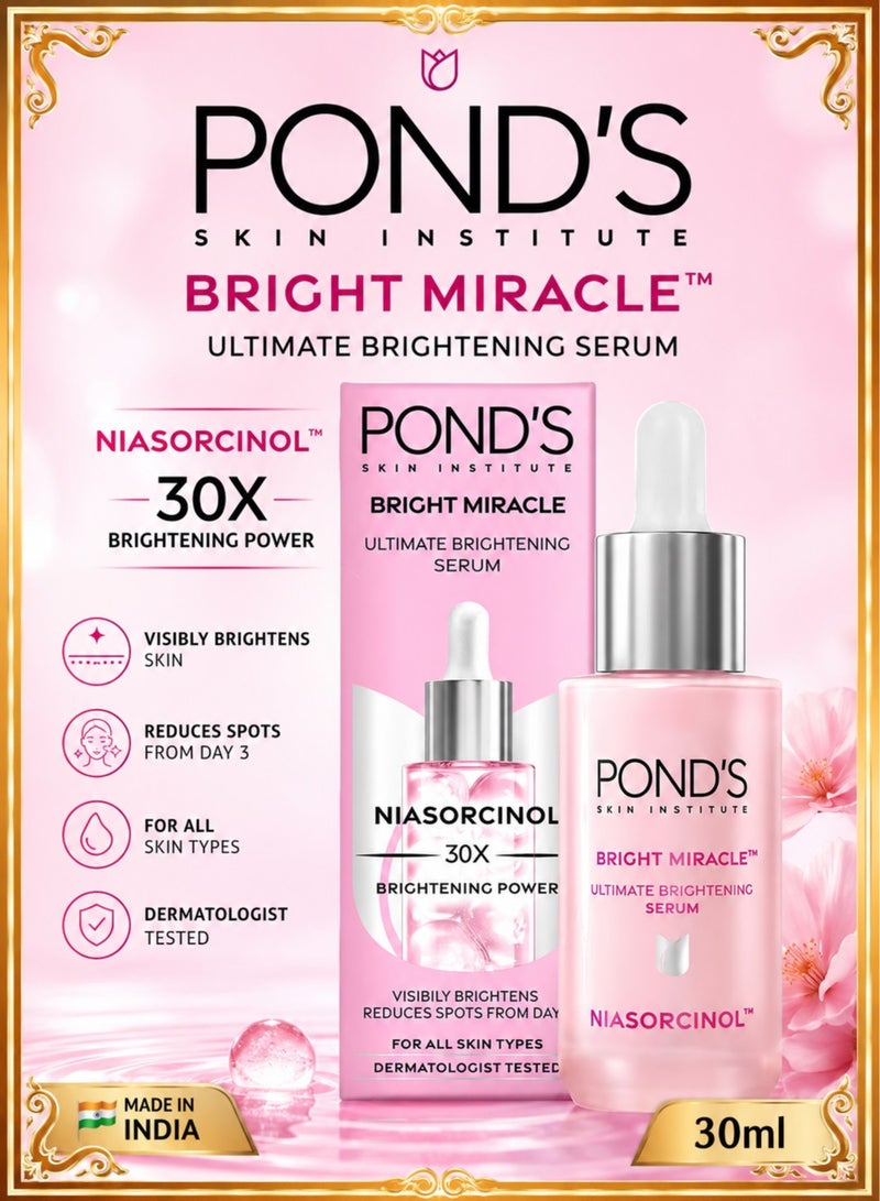 Pond's Pond’s Bright Miracle Ultimate Brightening Serum with Niasorcinol, 30X better than Vit C | 30 ml - Image 1