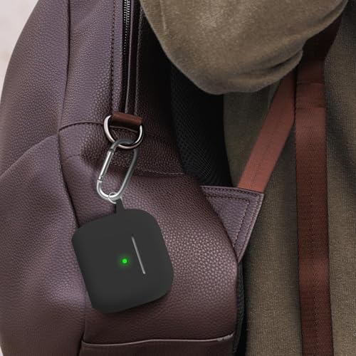 Woyinger for AirPods 4th Case Cover, Soft Silicone Case with Cleaner Kit, Keychain, Full Protection for Men and Women, Compatible with AirPods 4th Generation (Black) - Image 5