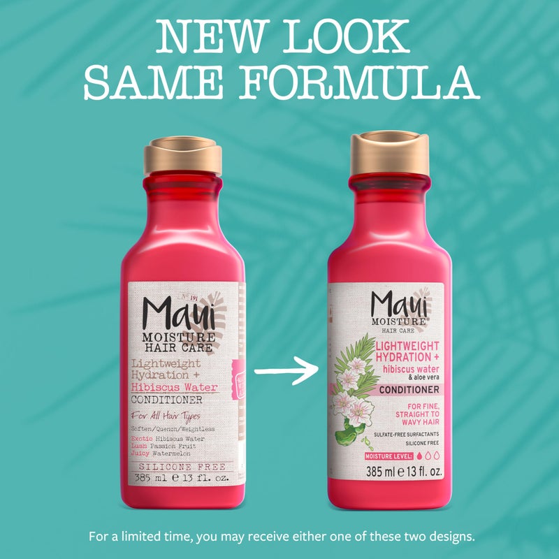 Maui Moisture Lightweight Hydration + Hibiscus Water Conditioner for Daily Moisture, No Sulfates, 13 fl oz - Image 2