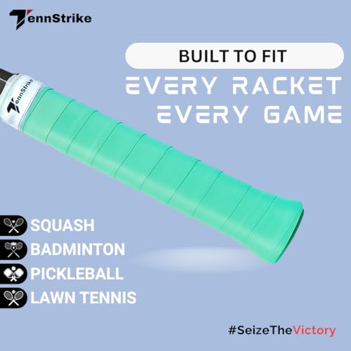 Tennstrike Badminton Rubber Overgrip Box | Pack of 5 | Sweat-Absorbent, Anti-Slip, Tacky, Durable Grips | Multicolor Racket Overgrip Tape for Badminton, Tennis, Pickleball and More - Image 4