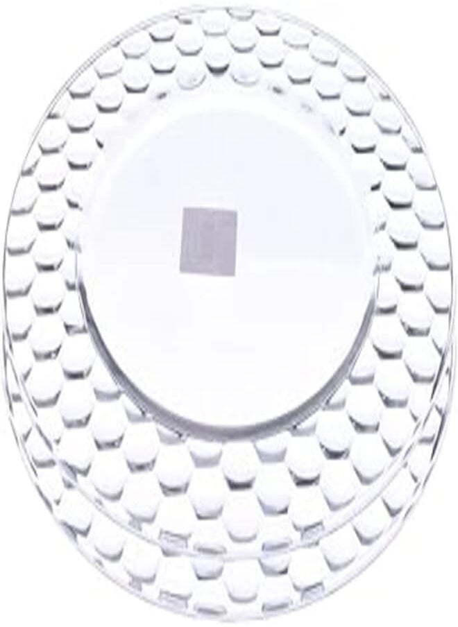 Vidivi - Vidivi Honey High Quality Glass Round Serving Plate Set of 2 Pieces 32 cm - Transparent - Image 1