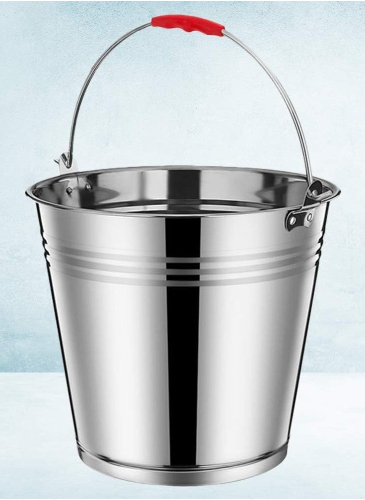 DubaiGallery - Holder water pail fire pit bucket metal bucket drip grease bucket coal storage holder farm bucket horse bucket ice bucket Stainless steel Multipurpose container - Image 1