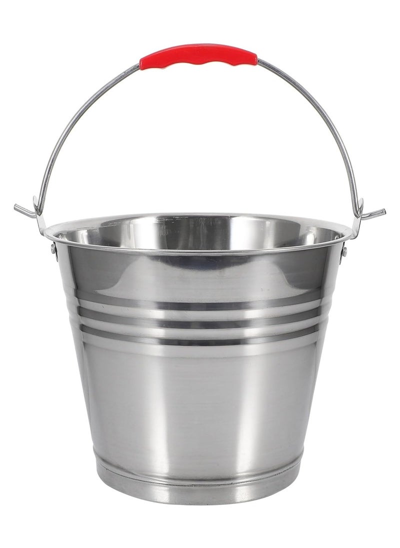 DubaiGallery - Holder water pail fire pit bucket metal bucket drip grease bucket coal storage holder farm bucket horse bucket ice bucket Stainless steel Multipurpose container - Image 1