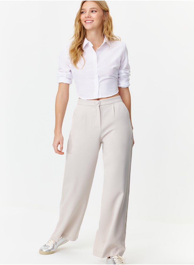 Gray Wide Leg/Wide Leg Pleated Woven Trousers TWOSS21PL0189 - pzsku/Z0155505BB620682ADD2BZ/45/_/1739718346/8c878518-f4a3-47f8-b89b-2715a0d333bd