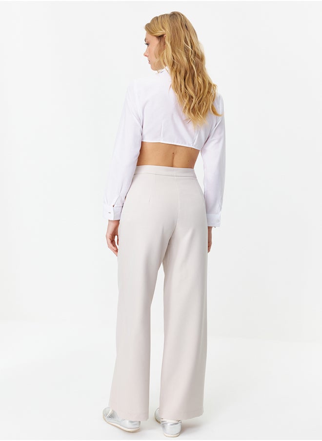 Gray Wide Leg/Wide Leg Pleated Woven Trousers TWOSS21PL0189 - pzsku/Z0155505BB620682ADD2BZ/45/_/1739718347/27ce46a9-14ba-414e-9b3b-8e6e2743d8b8