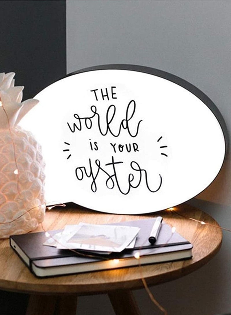 Salla LED Light Box Speech Bubble Erasable Message Board with Marker Pen 30x20cm - Image 5