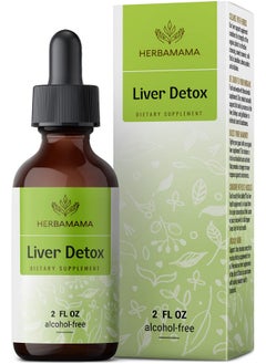 HERBAMAMA Liver Cleanse & Repair Liquid Drops Formula Herbal Liver Supplement Tincture W/Dandelion Extract & Organic Milk Thistle For Liver Health & Detox 2 Fl. Oz Bottle  - Image 2