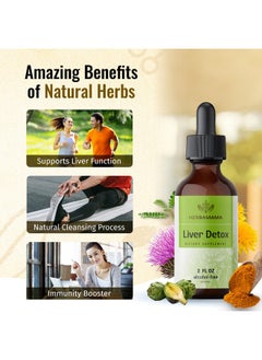HERBAMAMA Liver Cleanse & Repair Liquid Drops Formula Herbal Liver Supplement Tincture W/Dandelion Extract & Organic Milk Thistle For Liver Health & Detox 2 Fl. Oz Bottle  - Image 5