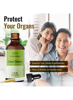 HERBAMAMA Liver Cleanse & Repair Liquid Drops Formula Herbal Liver Supplement Tincture W/Dandelion Extract & Organic Milk Thistle For Liver Health & Detox 2 Fl. Oz Bottle  - Image 4
