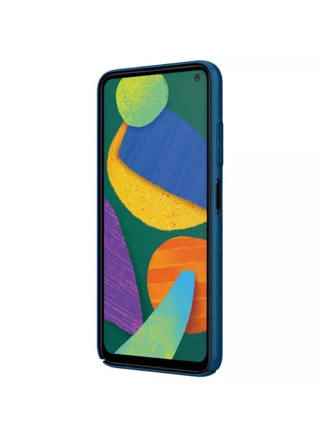 Nillkin CamShield Silicone Back Cover With Slide Camera Protection for Samsung Galaxy F52 5G - Blue - Image 5