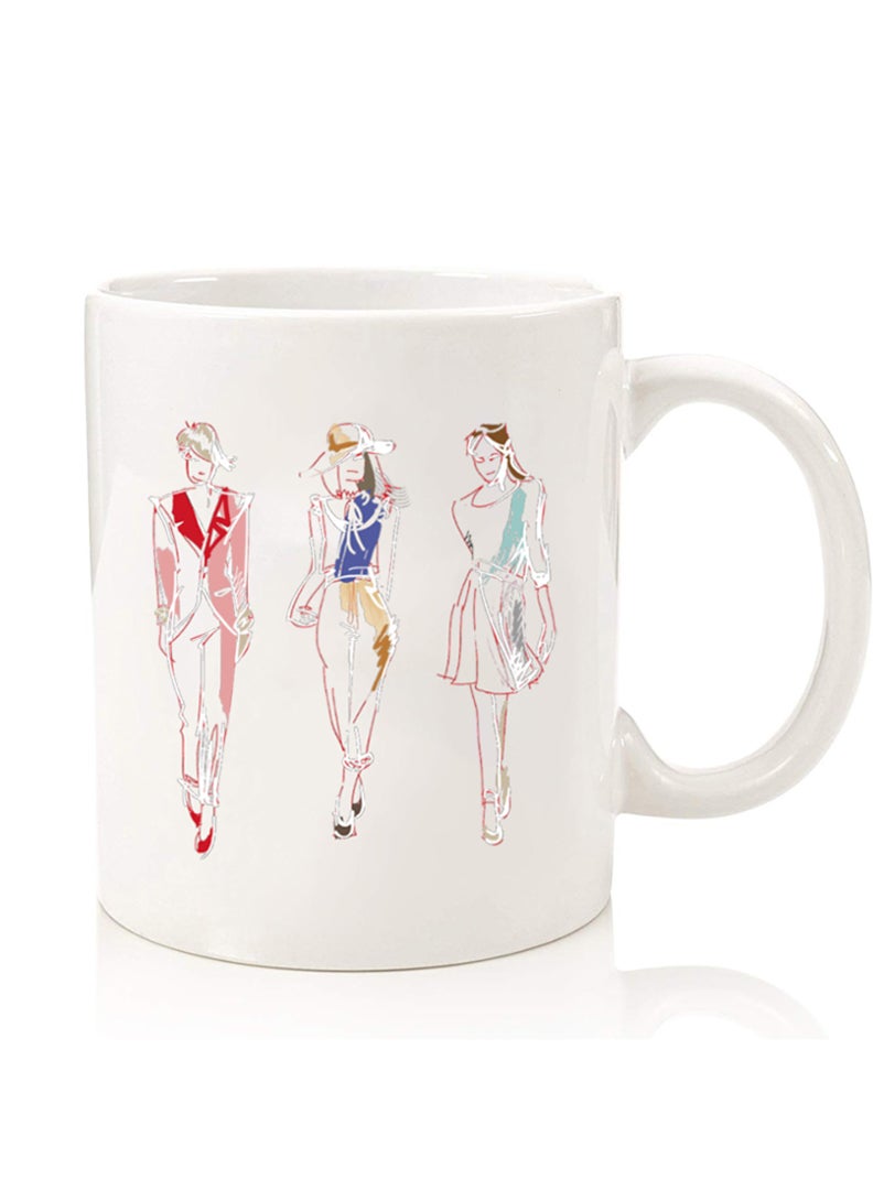 Theodor Premium Quality Two Sided Printed Coffee Mug Tea Cup For Home Office, Kids Men Women Fashion white - Image 1