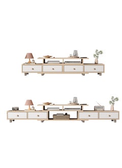 Shofenkei TV Table,TV Stand,TV Cabinet for Living Room and Reception Room  Retractable TV Cabinet with Doors and Storage Drawers  - Image 4