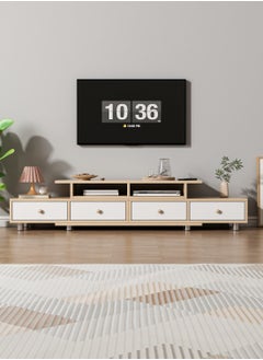 Shofenkei TV Table,TV Stand,TV Cabinet for Living Room and Reception Room  Retractable TV Cabinet with Doors and Storage Drawers  - Image 3