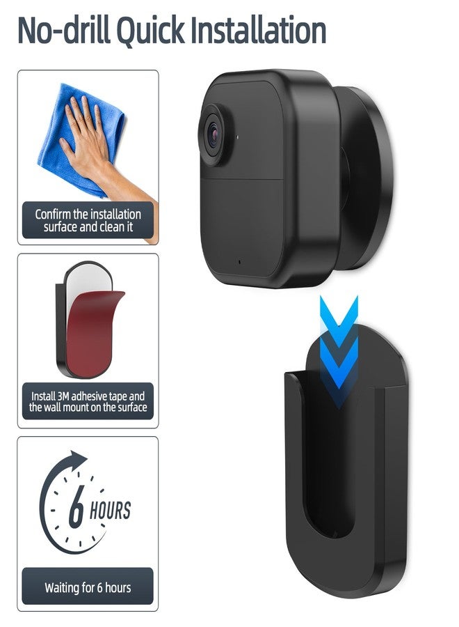 HOGEE 3 Pack Blink Camera No Drilling No Screws Wall Mount Bracket, Adhesive Blink Outdoor Camera Mount for Blink Outdoor 4 / Blink Mini/Mini 2 / Blink Indoor Cameras, Easy to Install (Black) - Image 5