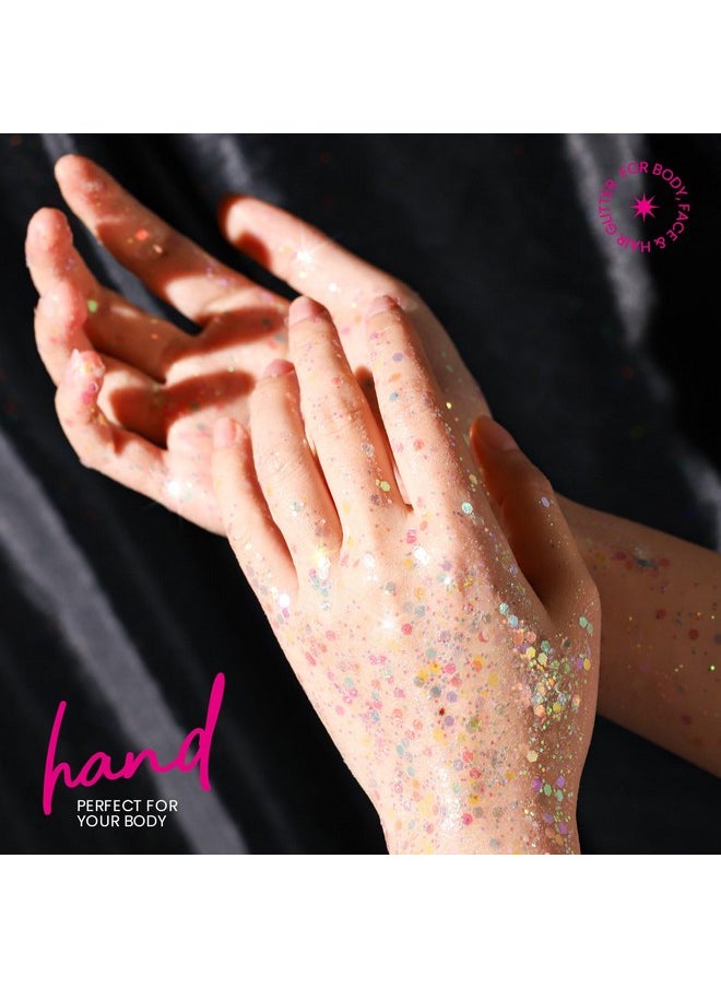 Teenitor - Teenitor Body Glitter, Face Glitter, White Glitter, 80g/2.8oz Face Body Glitter, Hair Glitter Gel, Rave Glitter, Mermaid Makeup Glitters for Kids - Image 1