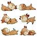 DOYIFun Pack of 6 Lovely Fawn Doe Figurines Playset Toys Cute Deer Cake Toppers Figure Baby Shower Birthday Wedding Party Decor - Image 3