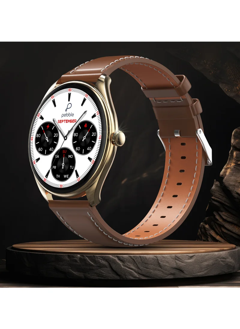 Pebble Royale Legend 1.43" AMOLED Display, Slimmest Design, Bluetooth Calling, Premium Built, Always On Display, Multi Sports Mode, Health Suite, Smart Calculator