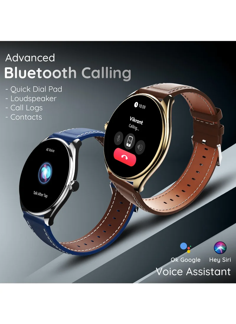 Pebble Royale Legend 1.43" AMOLED Display, Slimmest Design, Bluetooth Calling, Premium Built, Always On Display, Multi Sports Mode, Health Suite, Smart Calculator
