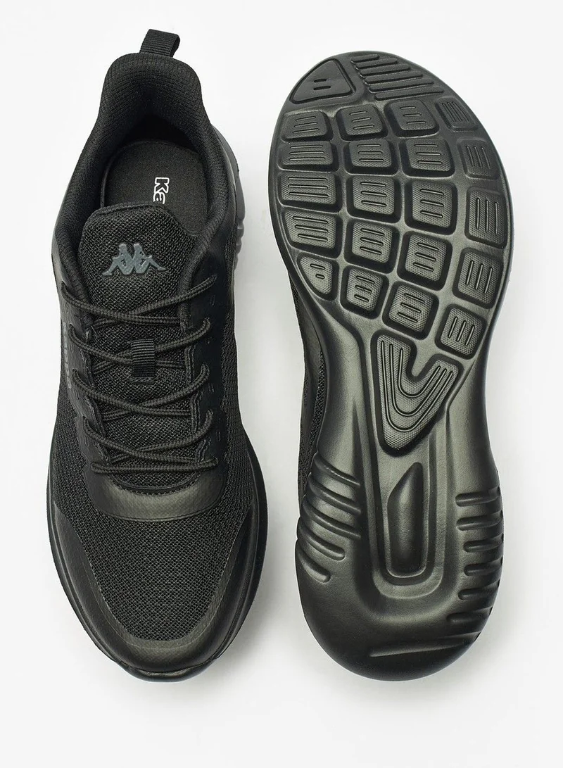Kappa Black Mens Textured Lace Up Low Ankle Sneakers for Men | Best Price UAE