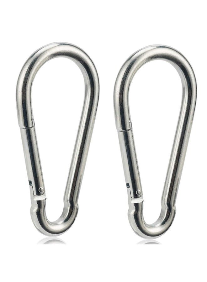 OWAYOTO Carabiner Clip 4 Inch Spring Snap Hook Heavy Duty 2pcs 10x100mm for Hammock Punching Bags Swing Chairs Gym Equipment Camping Hiking - Image 1