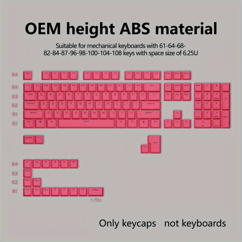 Translucent Dual Color Injection Keycaps 125 Keys Set Dark Blue OEM ABS - Image 5