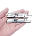 EmbRoom Pair Set 53L Liter Embossed Highly Polished Real Aluminum Auto Letter Nameplate Emblem Badge Silver - Image 2