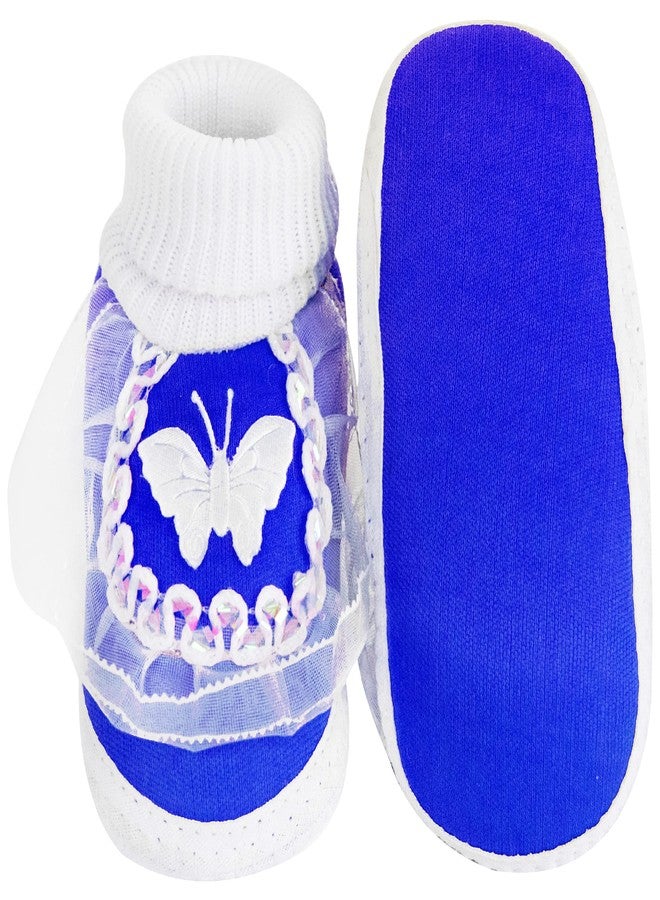 Neska Moda Baby Girls Booties For 6 to 12 Months (Blue) - Image 5
