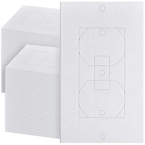 Tondiamo 100 Pcs Outlet Insulation and Draft Sealers Foam Insulation Pads Electrical Outlet Light Switch Covers Wall Gasket (White) - Image 1