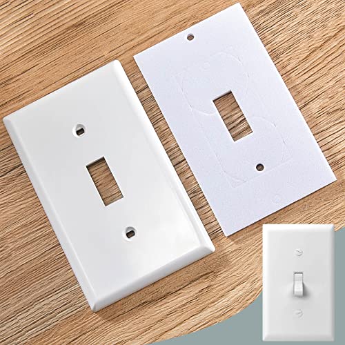 Tondiamo 100 Pcs Outlet Insulation and Draft Sealers Foam Insulation Pads Electrical Outlet Light Switch Covers Wall Gasket (White) - Image 5