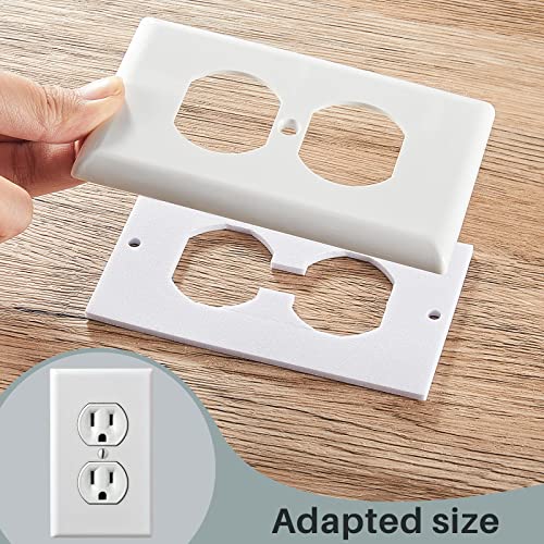 Tondiamo 100 Pcs Outlet Insulation and Draft Sealers Foam Insulation Pads Electrical Outlet Light Switch Covers Wall Gasket (White) - Image 4