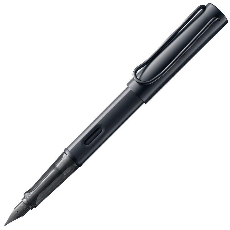 LAMY قلم حبر لامي أل-ستار الأسود - قلم حبر مع مقبض مريح و رأس فولاذي أسود بحجم F - جسم من الألمنيوم خفيف الوزن - يشمل خرطوشة لامي T 10 زرقاء - لليد اليمنى - Image 1