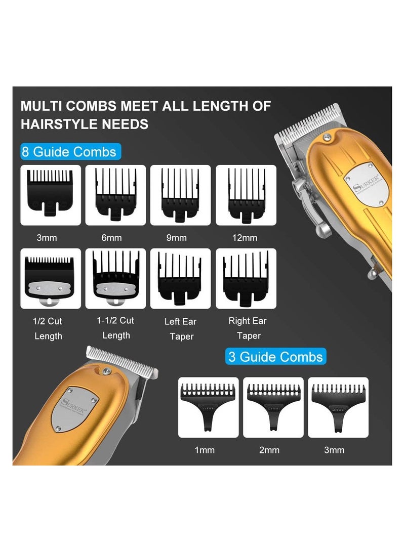 سوركر مجموعة ماكينة حلاقة شعر الرجال المهنية، ماكينة قص الشعر للرجال، ماكينة قص لحى، قابلة للشحن بدون سلك، مجموعة العناية بالشعر، شاشة LED، قابلة للشحن عبر USB - Image 4