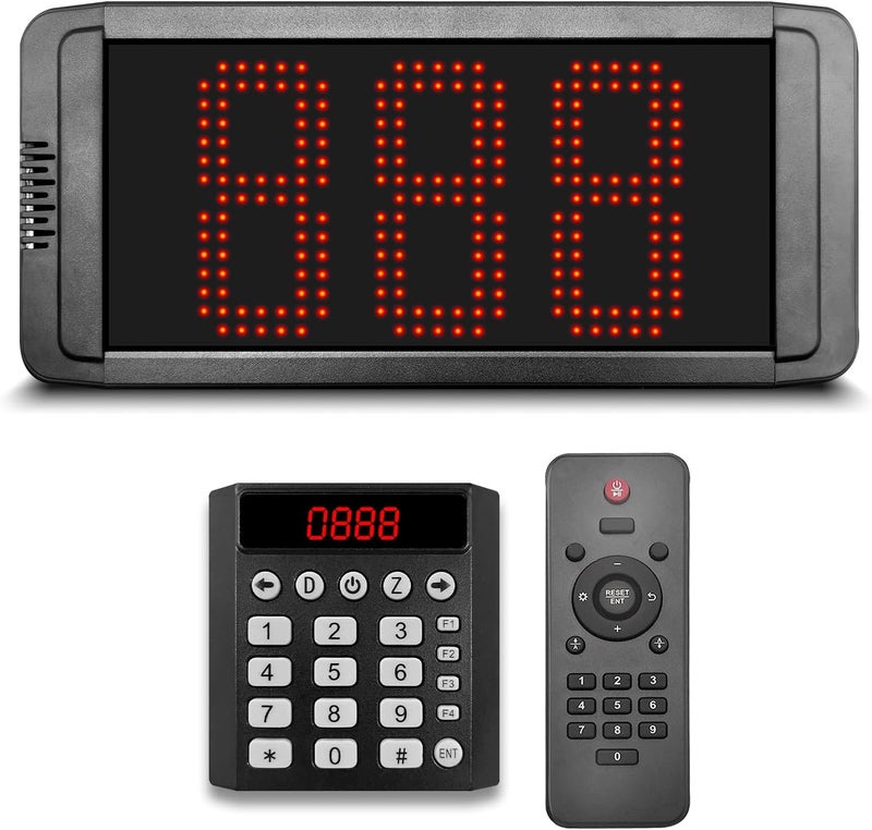 CYSSJF Queuing Wireless Call System, Customer Waiting Number, Queue Management Pager, Used for Restaurant/Hospital/Bank/Factory/Karaoke/Coffee Shop/Cat Bar Shop, Arabic Broadcasting - Image 1