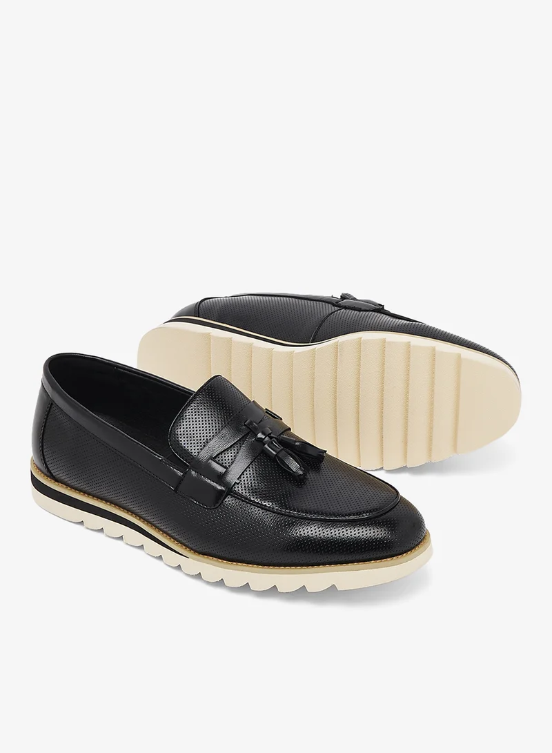 Robert Wood Ripple Tassel Detail Casual Slip Ons