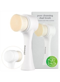 NOONI Nooni Pore Cleansing Tool - Manual Dual Brush | Facial Massager and Exfoliator, Soft Bristle & Silicone Brush, 1 Count  - Image 1