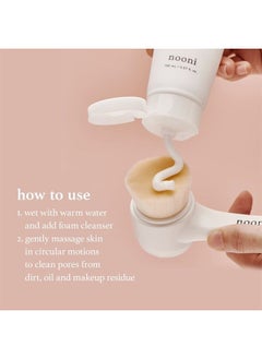 NOONI Nooni Pore Cleansing Tool - Manual Dual Brush | Facial Massager and Exfoliator, Soft Bristle & Silicone Brush, 1 Count  - Image 4