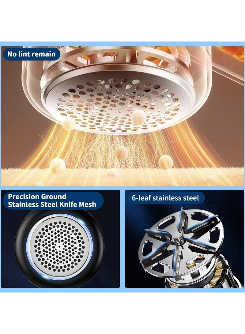 ARNOTEC ماكينة حلاقة الوبر الكهربائية، قاطعة الوبر القابلة لإعادة الشحن، ماكينة حلاقة الوبر القابلة لإعادة الشحن عبر USB، مزيل الوبر مع 6 شفرات من الفولاذ المقاوم للصدأ، إزالة الوبر بسهولة - Image 4