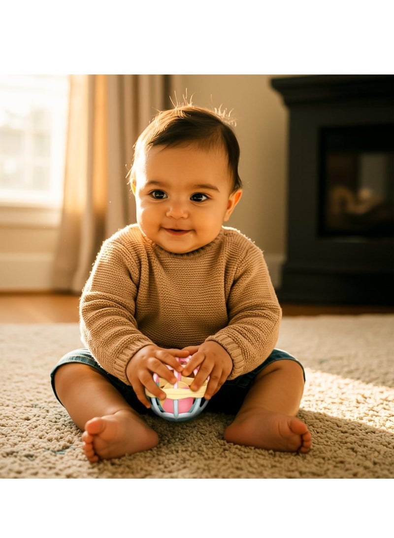 7-Piece Baby Rattle Set Soft Rubber Sensory Toys for Infants and Newborns (Green) - Image 2