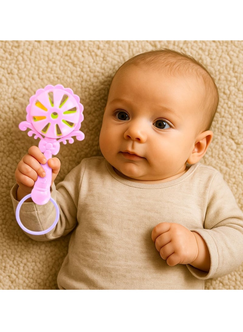 7-Piece Baby Rattle Set Soft Rubber Sensory Toys for Infants and Newborns (Green) - Image 5