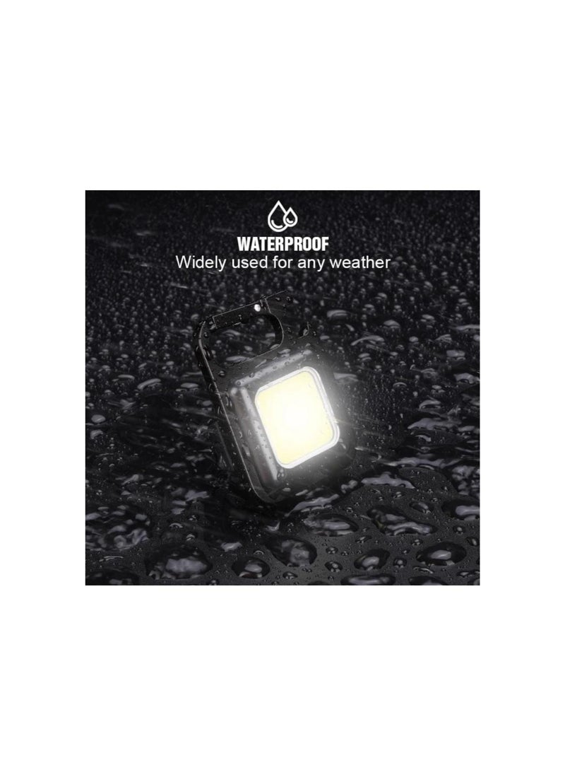 Generic - White Rows Keychain Light, White Rows Flashlight, Whiterows Cob Keychain Work Light, Flash Light Keychain Rechargeable, Keychain Flashlight for Camping Fishing Walking (5pcs) - Image 1